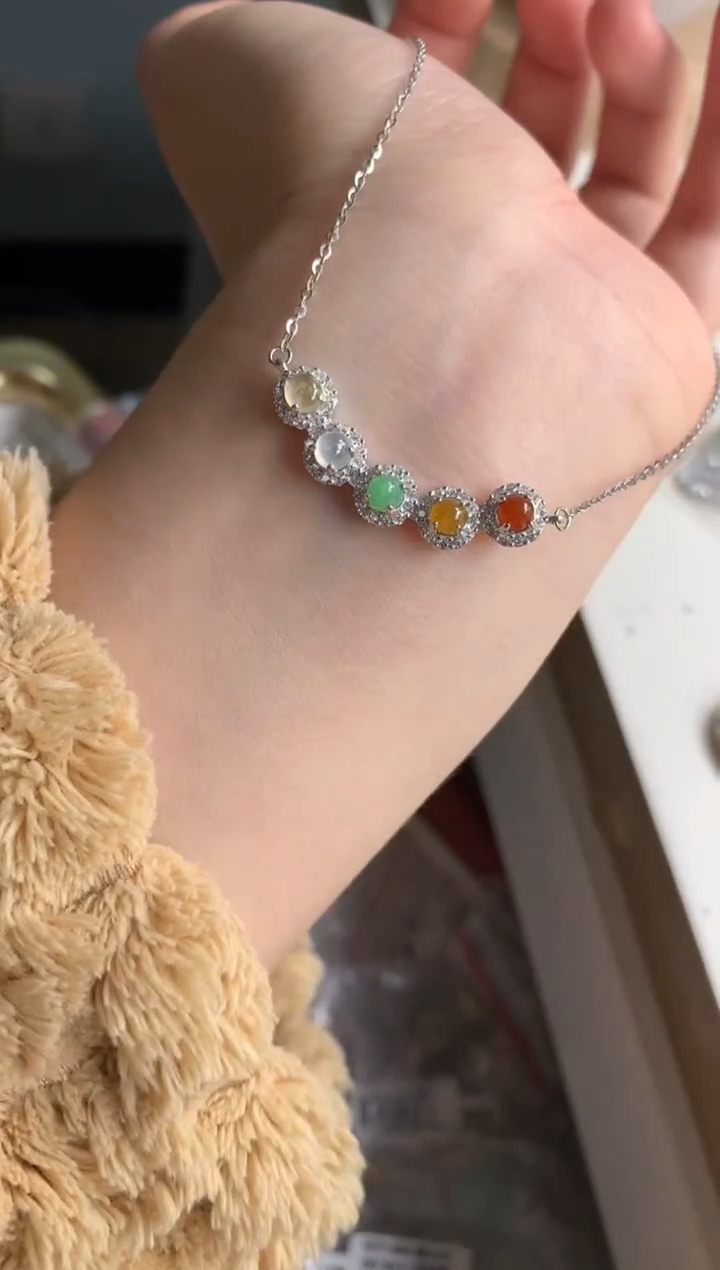 银S925镶嵌戒指翡翠项链16