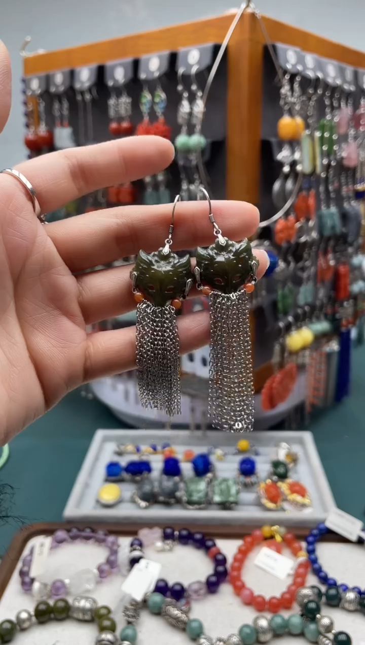 【闪购商品】和田玉耳饰未镶嵌饰品