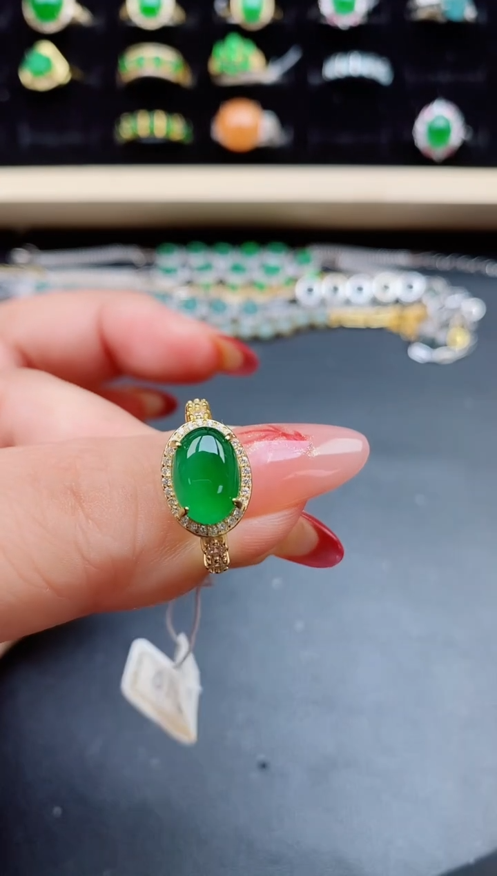 【闪购商品】翡翠戒指银S925镶嵌321321