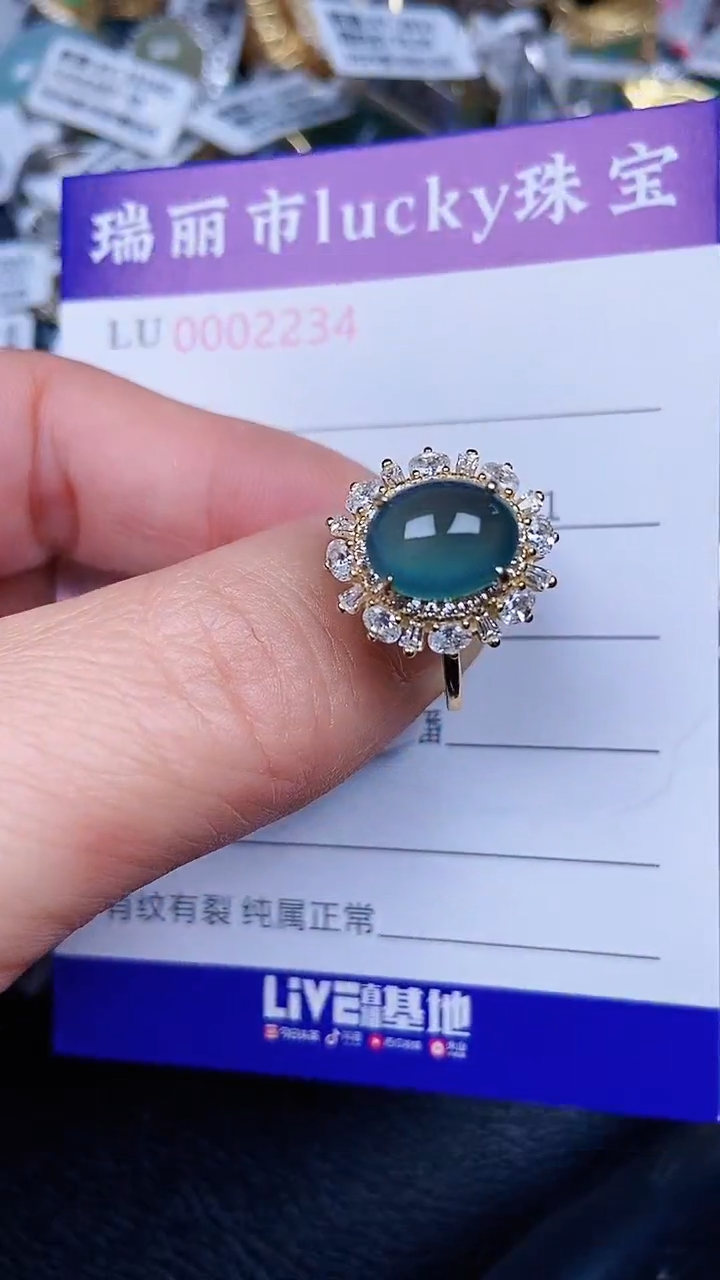 颈饰银S925镶嵌翡翠234