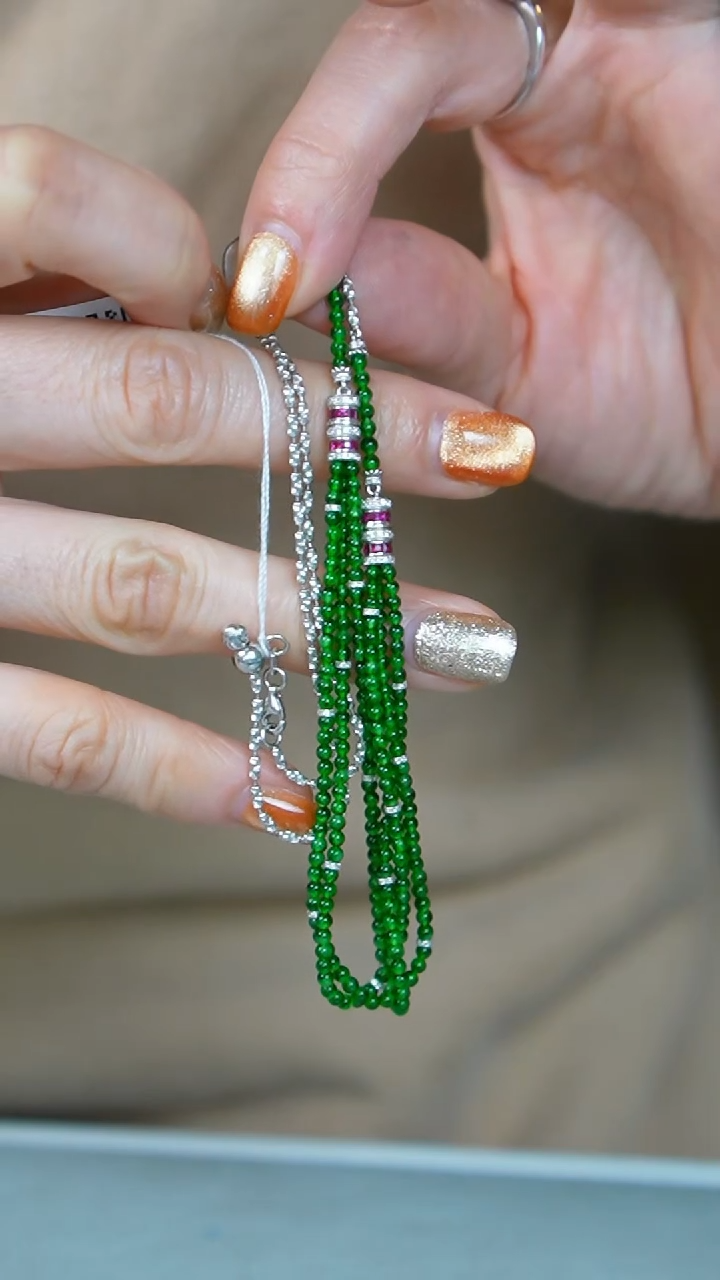 【闪购商品】翡翠颈饰18K金镶嵌45号-项链/姿/3