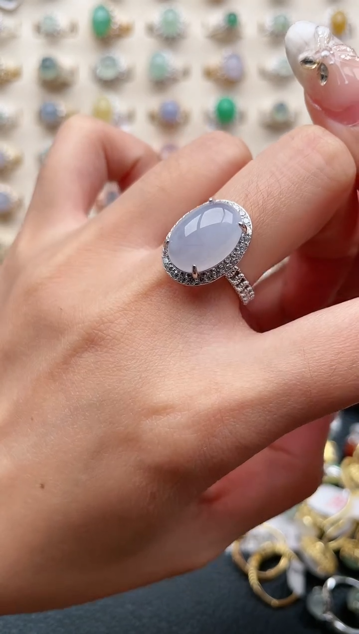 【闪购商品】翡翠戒指银S925镶嵌1111