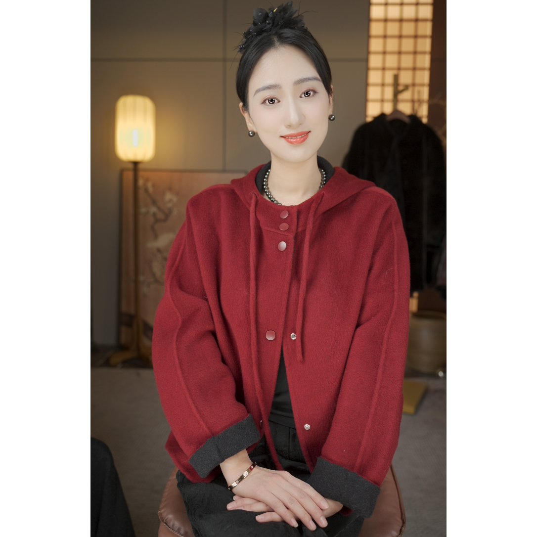 【星河鎏金-羊毛外套】中式冬季双面呢外套4798