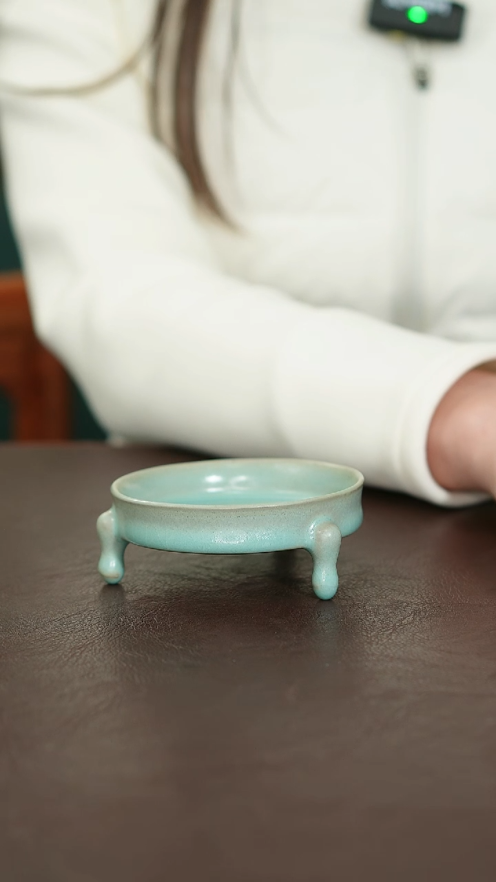 摆件382原矿原釉汝宋汝瓷微瑕