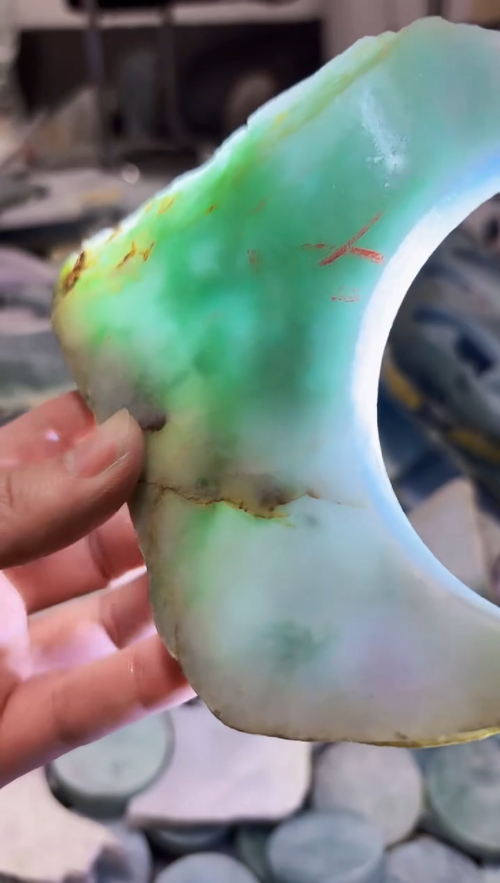 【闪购商品】翡翠颈饰未镶嵌A货白文1321