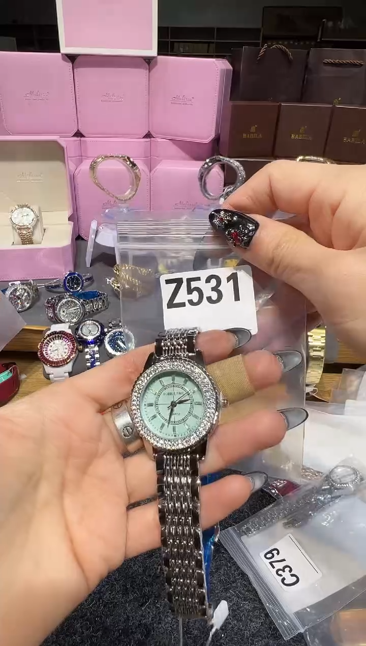 石英机芯不锈钢不锈钢直播定闪专用