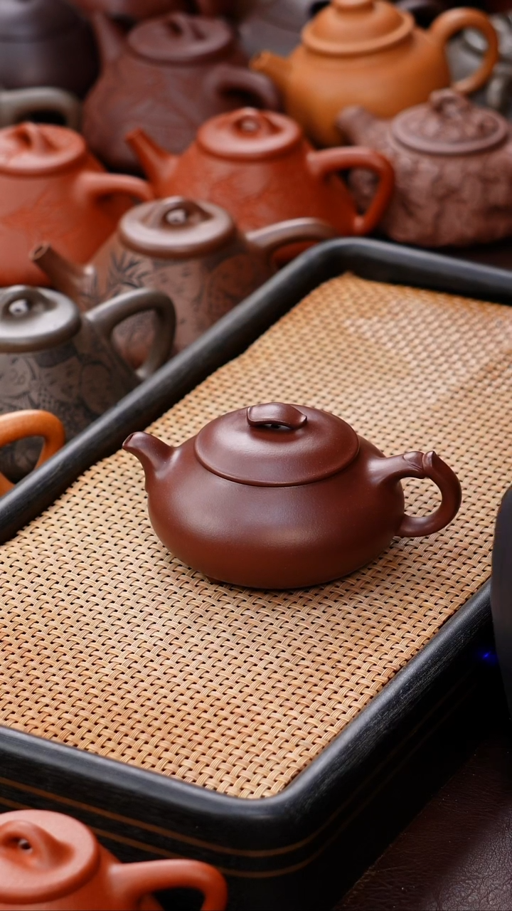 茶壶紫砂憨憨简瓢150cc紫泥