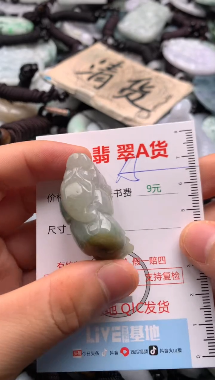 翡翠未镶嵌吊坠(不含链)1