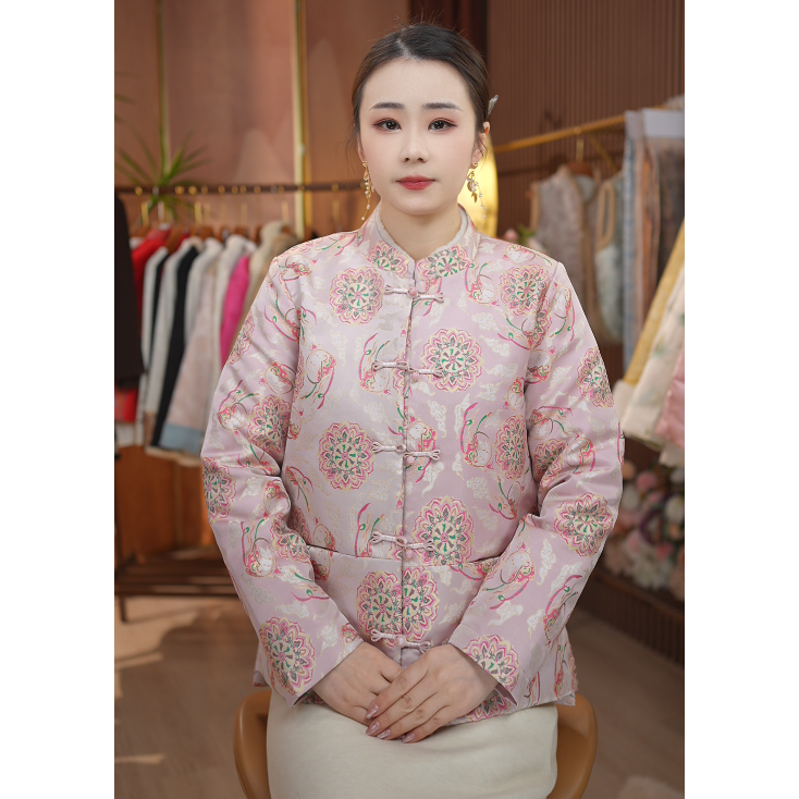 《沁棠 -外套》新中式提花国风休闲高定外套