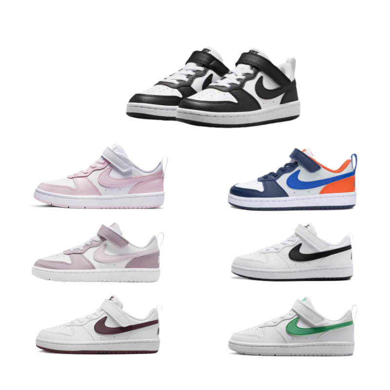 正品Nike耐克儿童鞋COURT男童女童运动板鞋低帮潮鞋百搭儿童板鞋