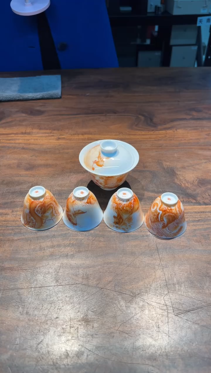 【闪购商品】一儒堂 福来运转 矾红彩瑞兽套组