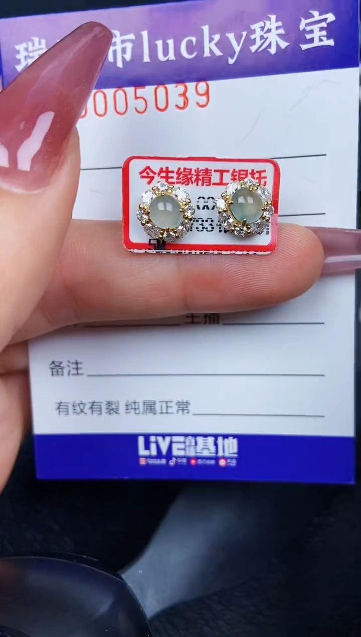 翡翠银S925镶嵌颈饰5039