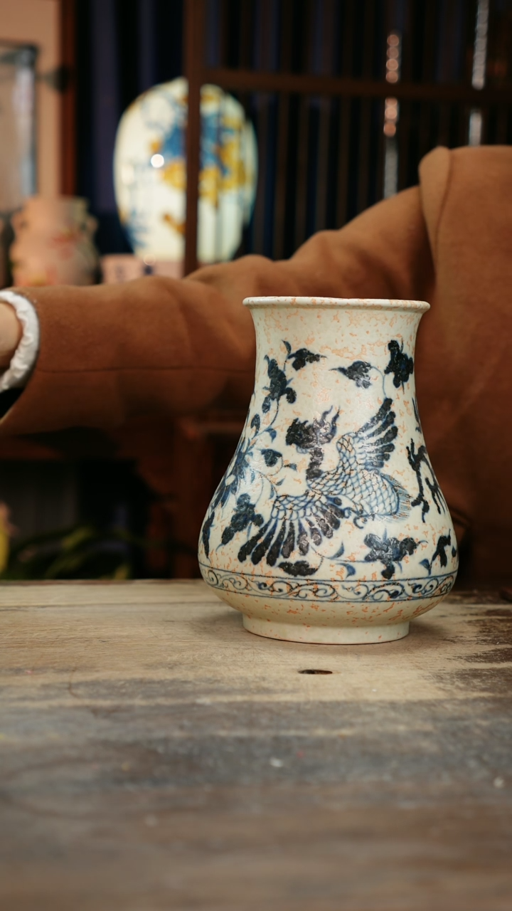 【闪购商品】瓷片景德镇纯手工釉下彩精品花瓶