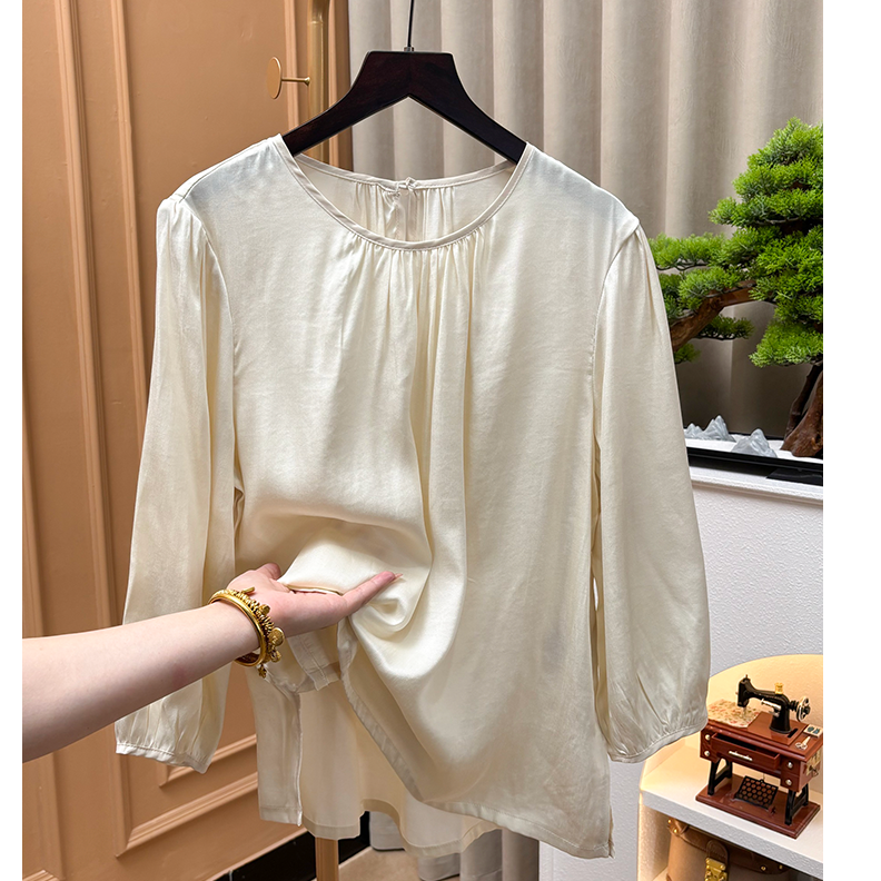 【茉莉】中式改良挂霜设计师老料砂洗气质百搭小衫 