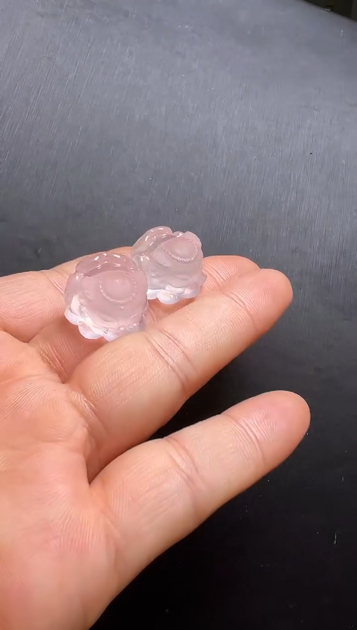 未镶嵌珠宝半成品水晶粉水晶凤九    多样性发一 BB1636 