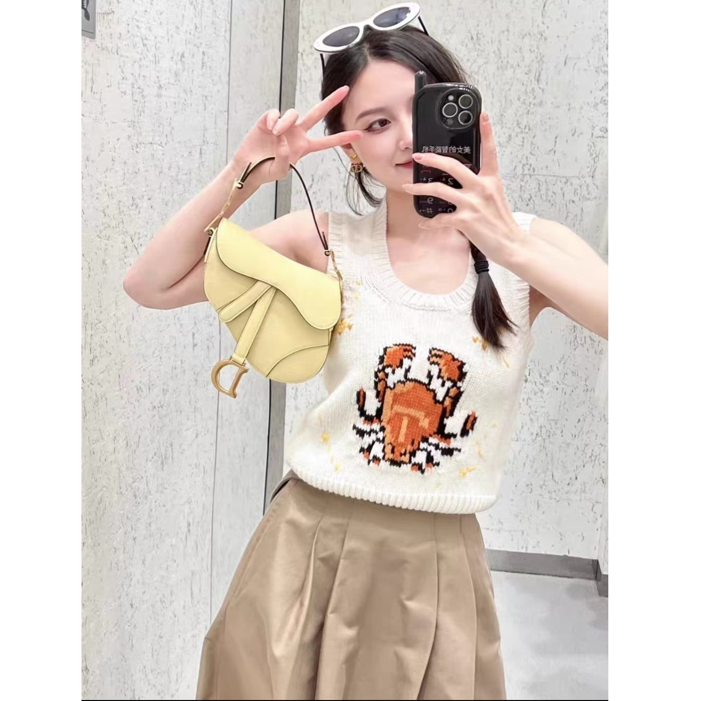 99新 DIOR/迪奥 葡萄籽奢潮/七夕系列十二星座针织背心/36码女装