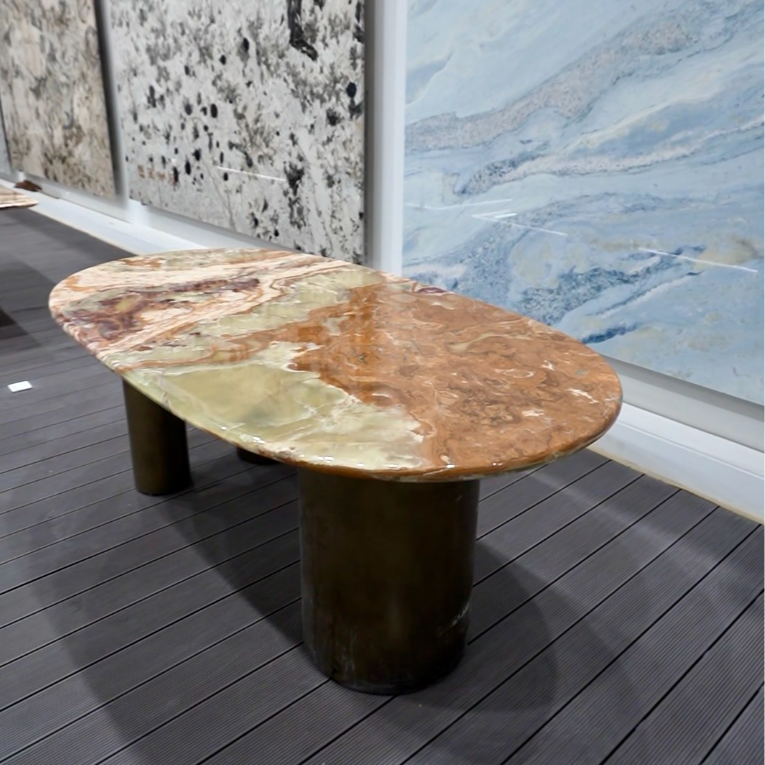 古青玉奢石餐桌大理石餐桌现代客厅尺寸2000*1000