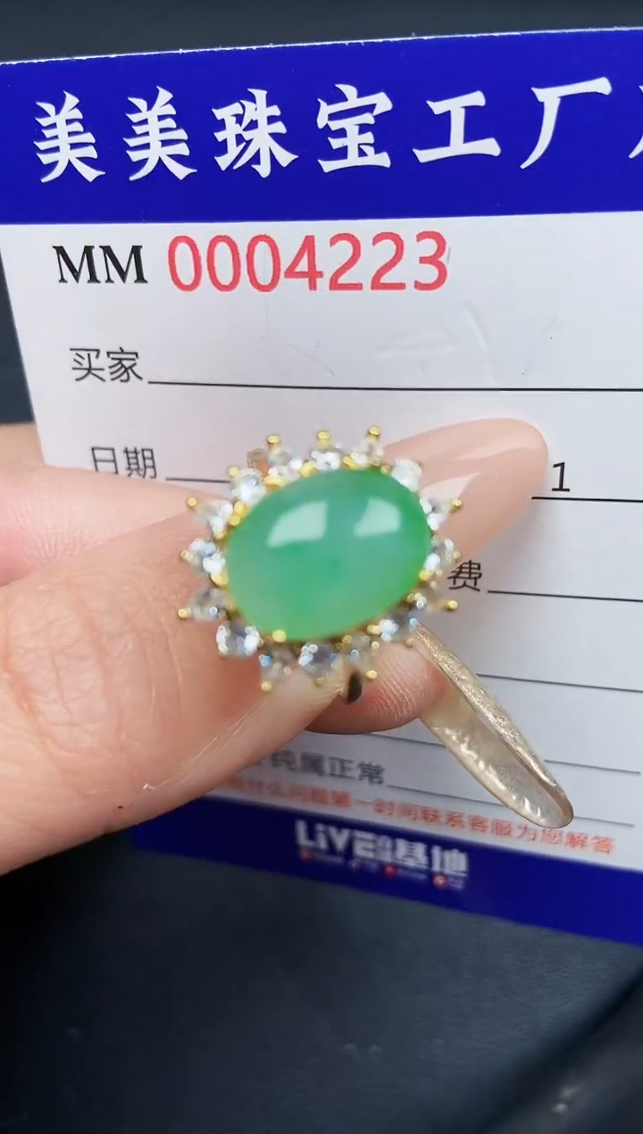 【闪购商品】翡翠颈饰银S925镶嵌4223