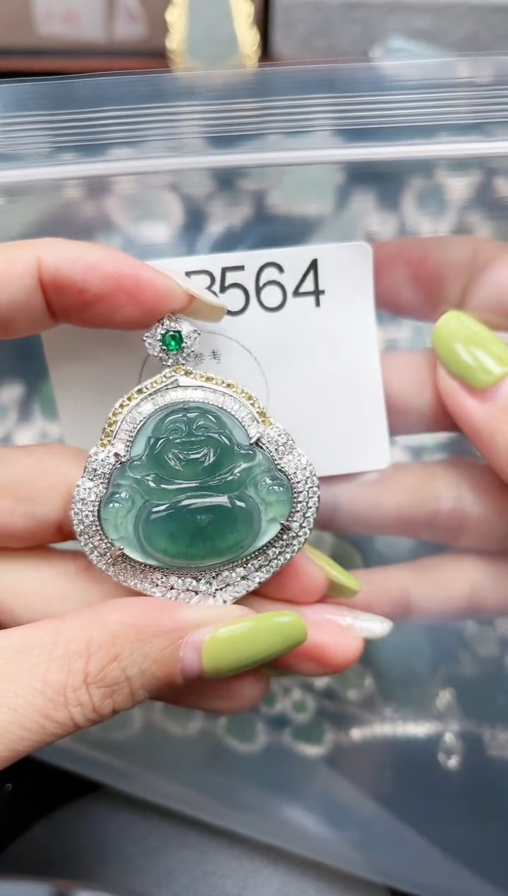 【闪购商品】翡翠颈饰未镶嵌赠皮绳564