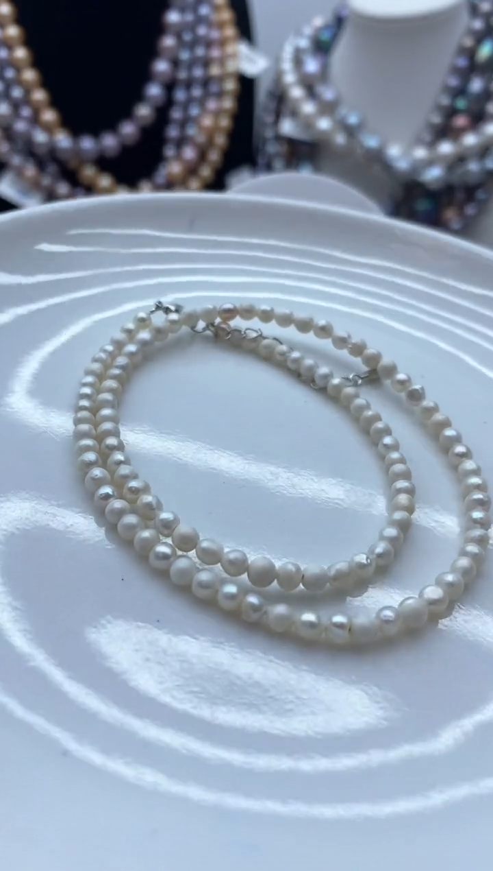 【闪购商品】淡水珍珠颈饰钛钢61