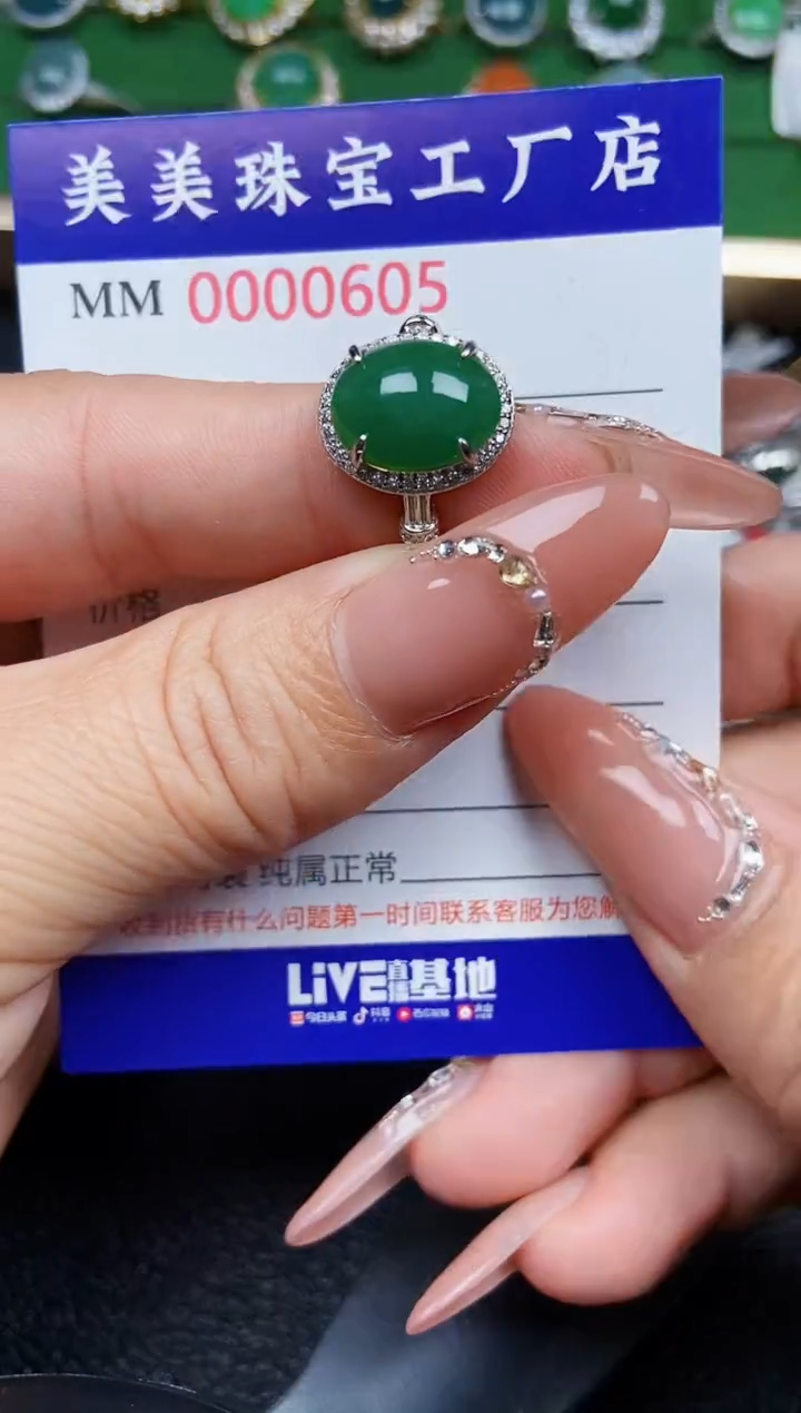 【闪购商品】翡翠颈饰银S925镶嵌0605