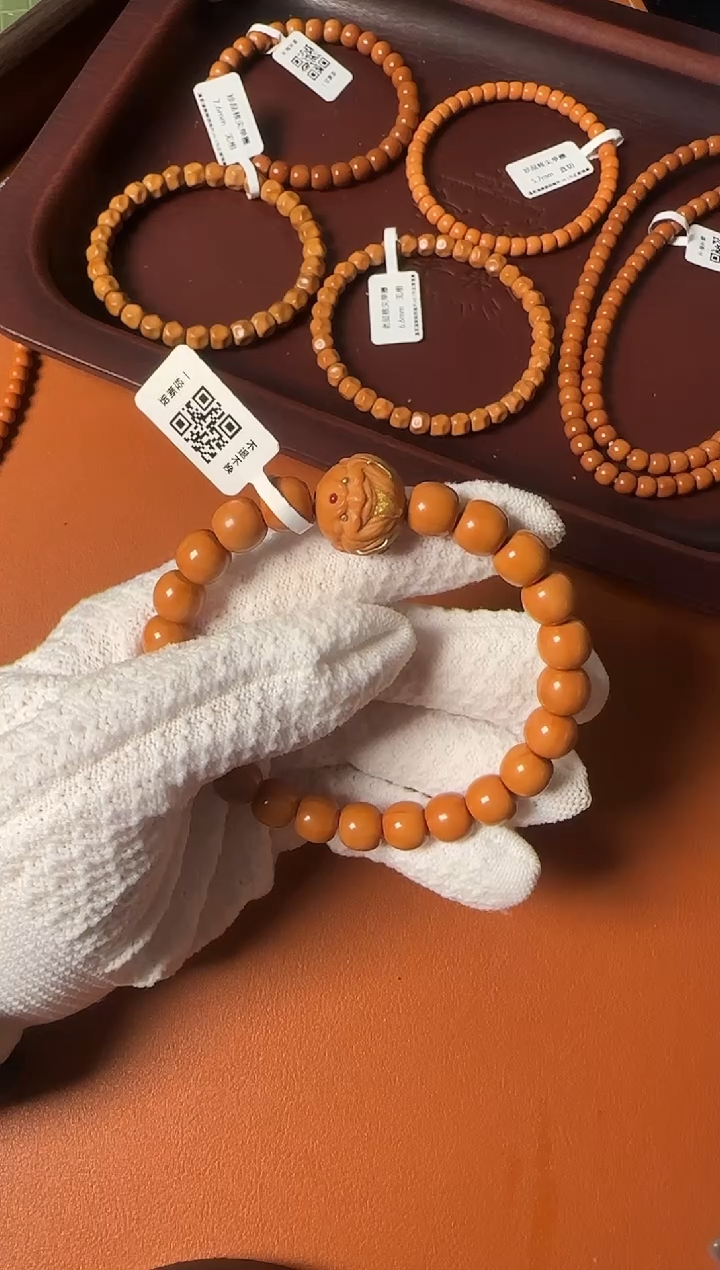 把件猴头核桃舔僧猴头老型手串 高油高密