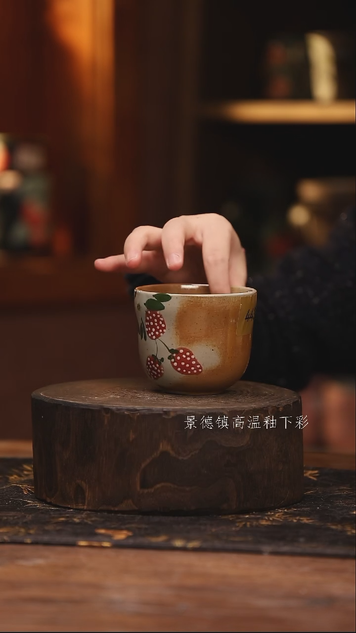 陶瓷景德镇高温釉下手绘陶瓷@L443@