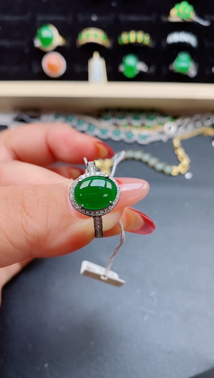 【闪购商品】翡翠戒指银S925镶嵌213213