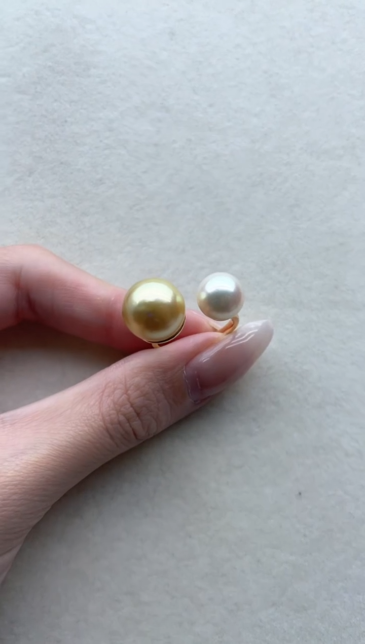 银S925镶嵌海水珍珠戒指69