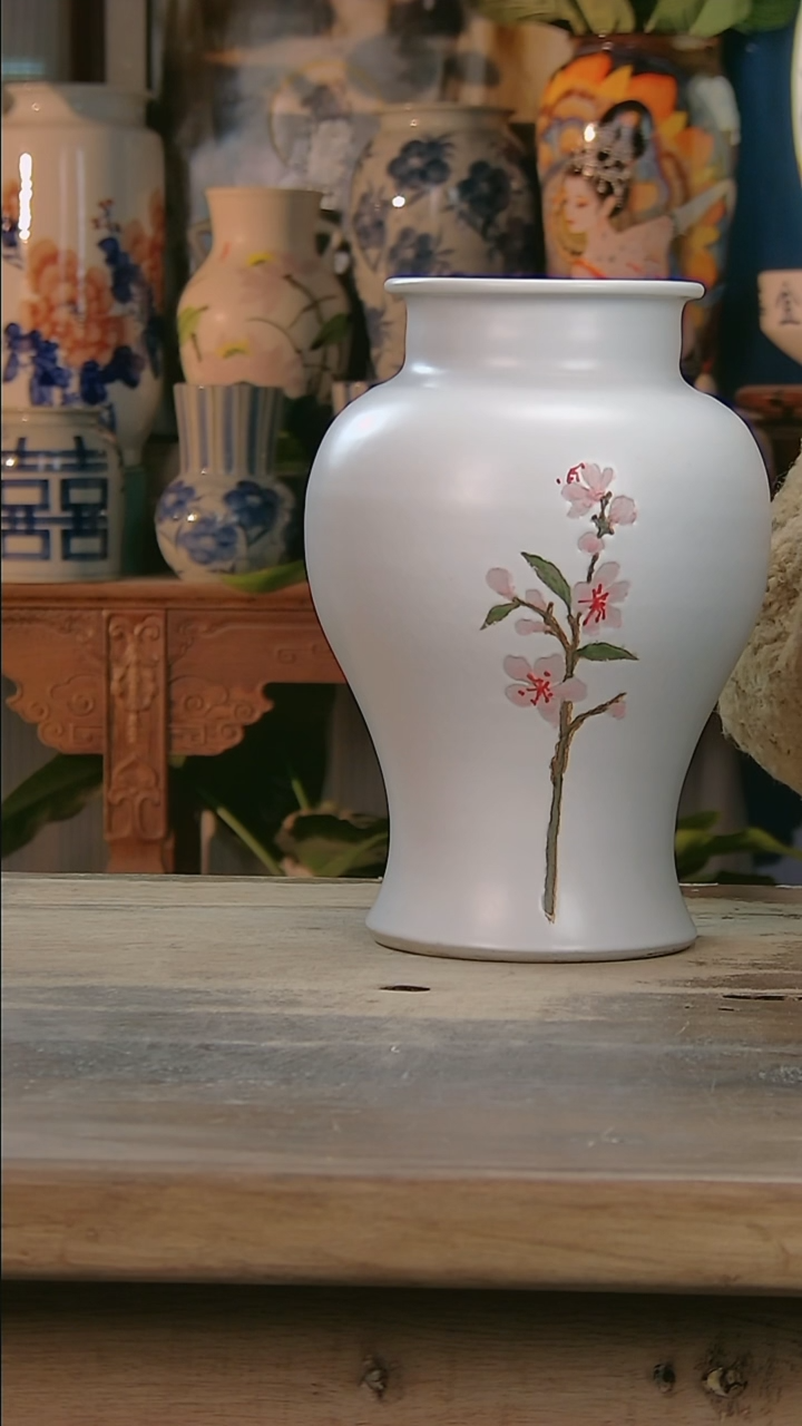 【闪购商品】瓷片景德镇纯手工釉下彩精品花瓶