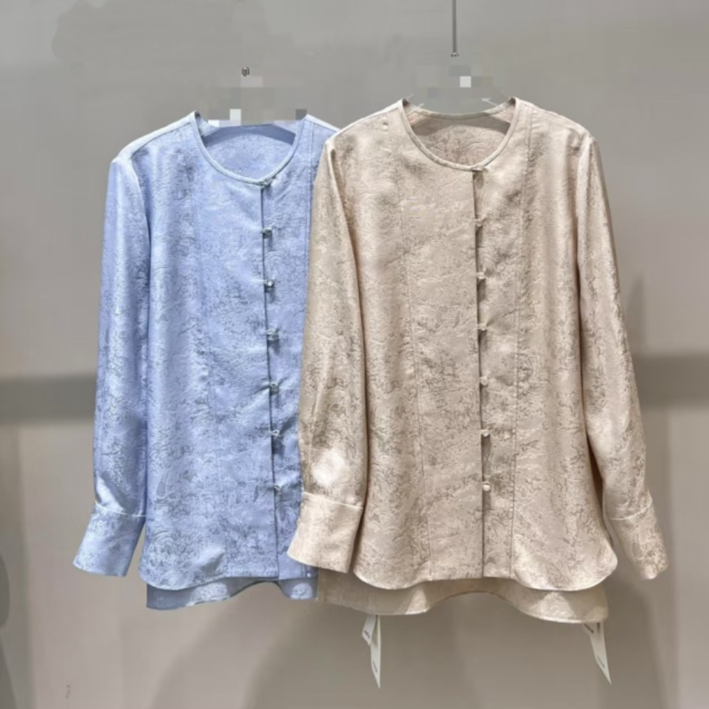 【四川工美蜀锦】园领珠扣衬衫