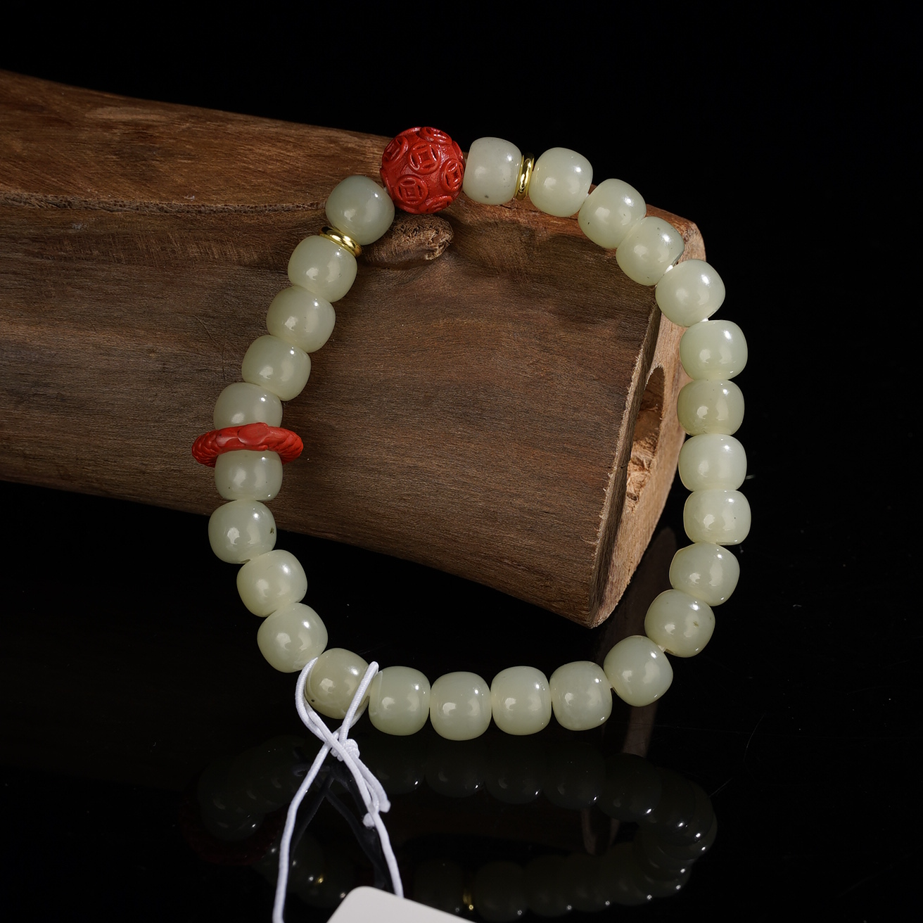 XJ02687二十世纪和田玉手串