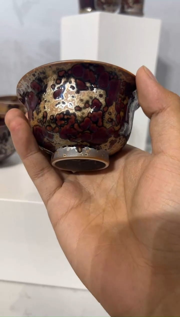 128柴房陶瓷柴烧斑鹿压手