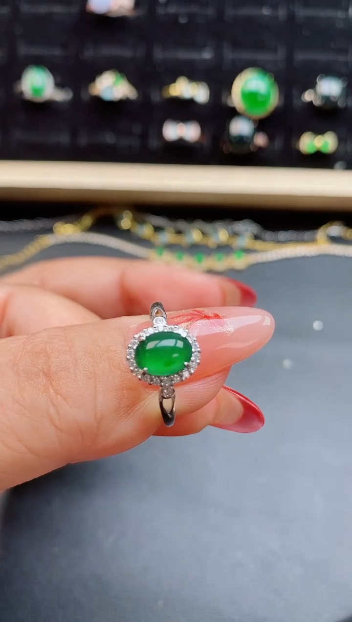 【闪购商品】翡翠戒指银S925镶嵌50805580