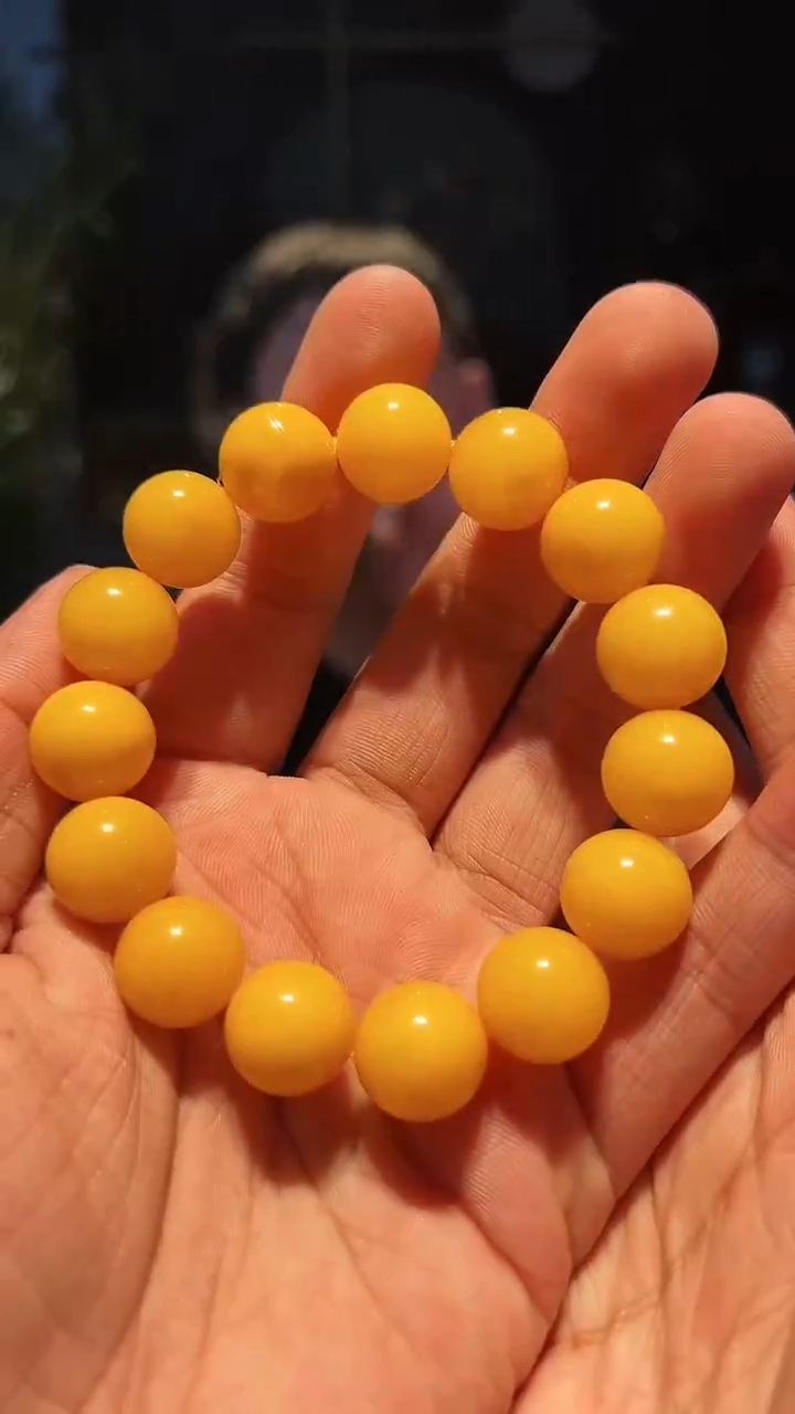 【闪购商品】蜜蜡手串未镶嵌14左右暴力黄