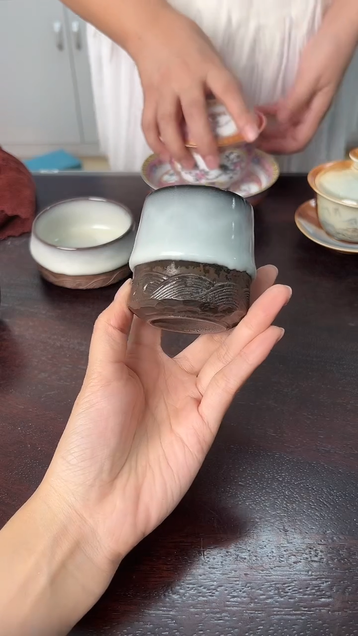 龙泉云间青瓷小米茶器