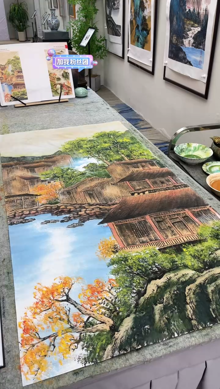 【闪购商品】国画吴-现场创作四尺山水/无框/W