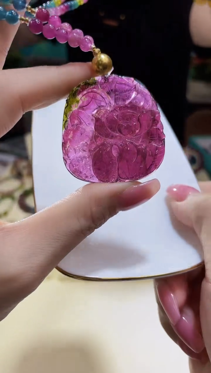 【闪购商品】碧玺颈饰18K金镶嵌@@ZY41124043