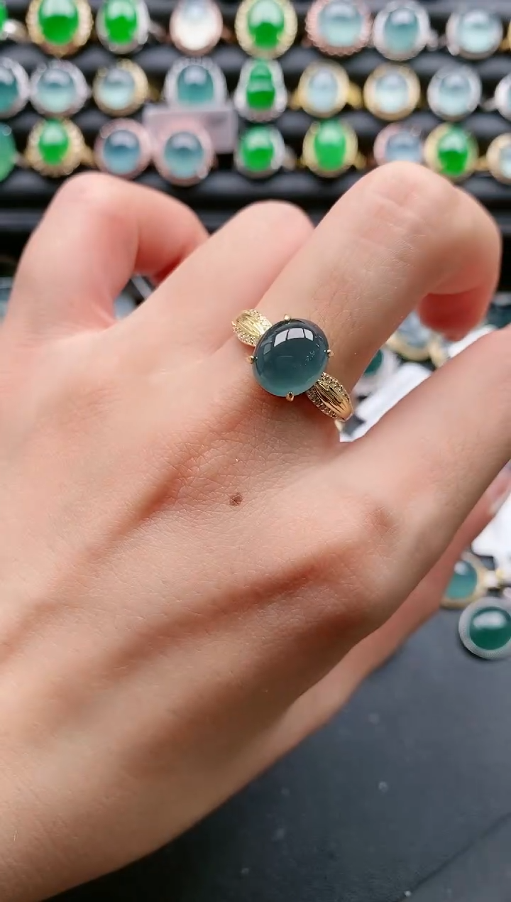 【闪购商品】翡翠戒指银S925镶嵌11111