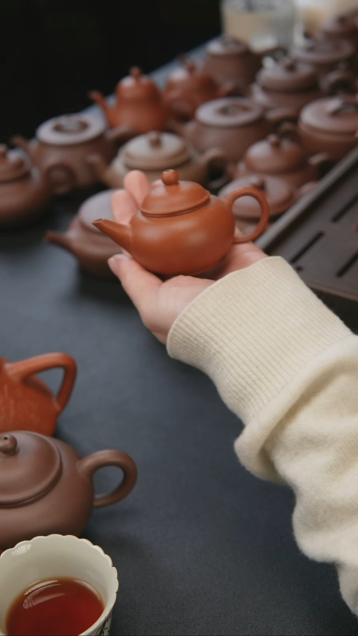 【闪购商品】紫砂茶宠紫砂壶朱泥水平壶60毫升