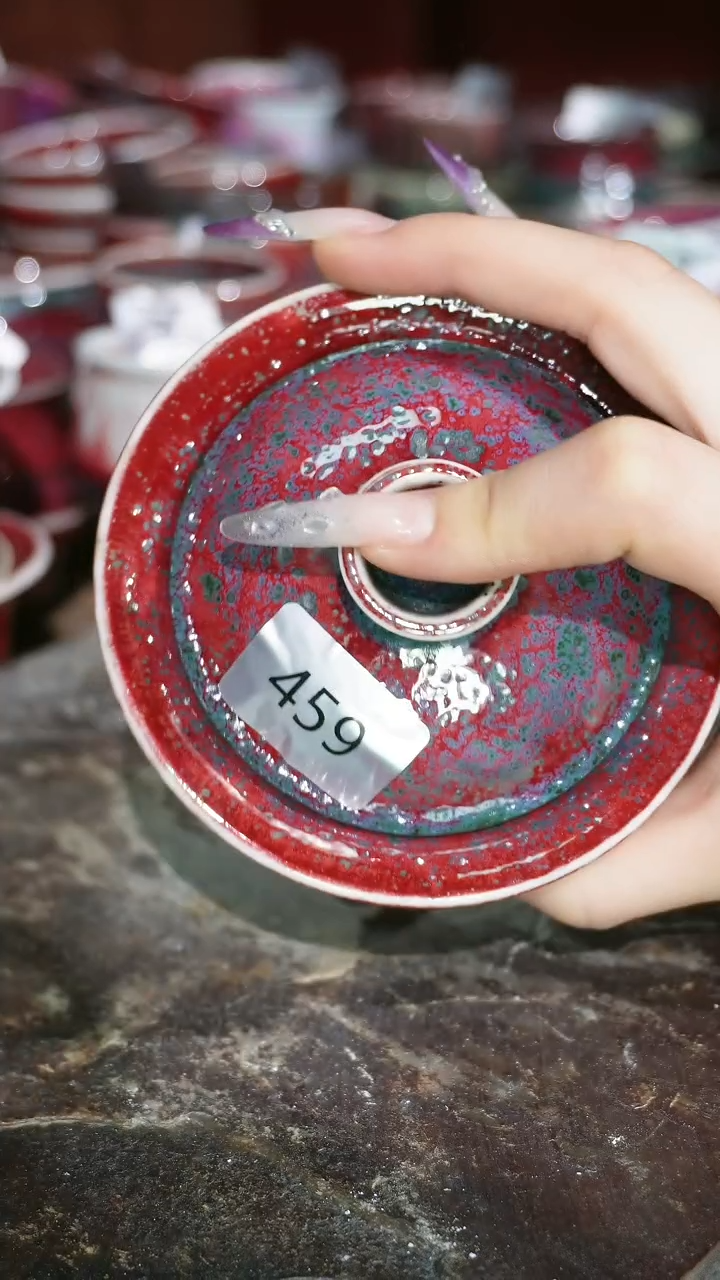 摆件陶精品窑变钧瓷茶器
