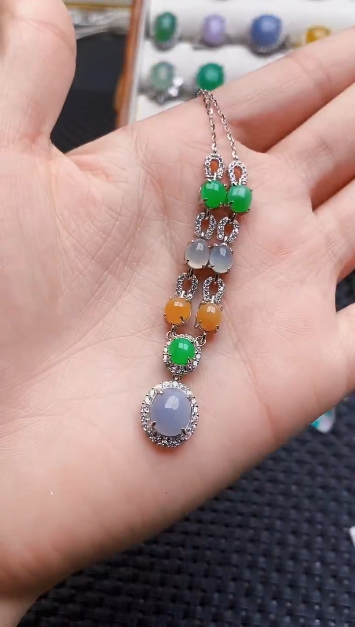 银S925镶嵌戒指翡翠2030