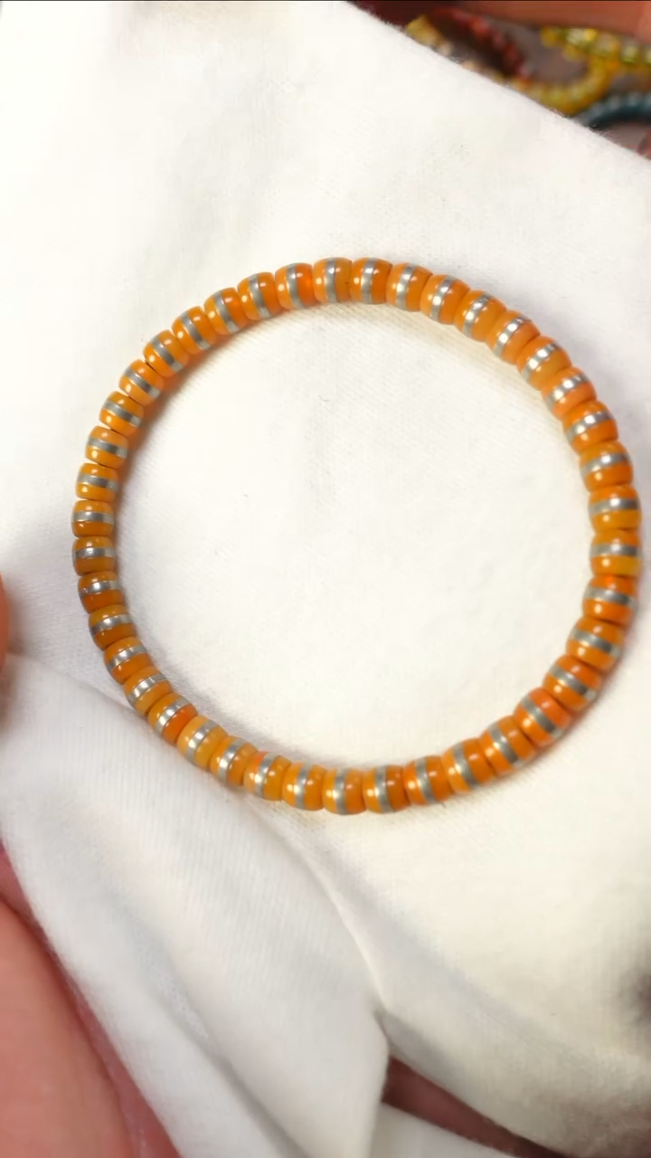 【闪购商品】石英质玉（黄龙玉）手链合金T276 黄龙玉腰带单圈