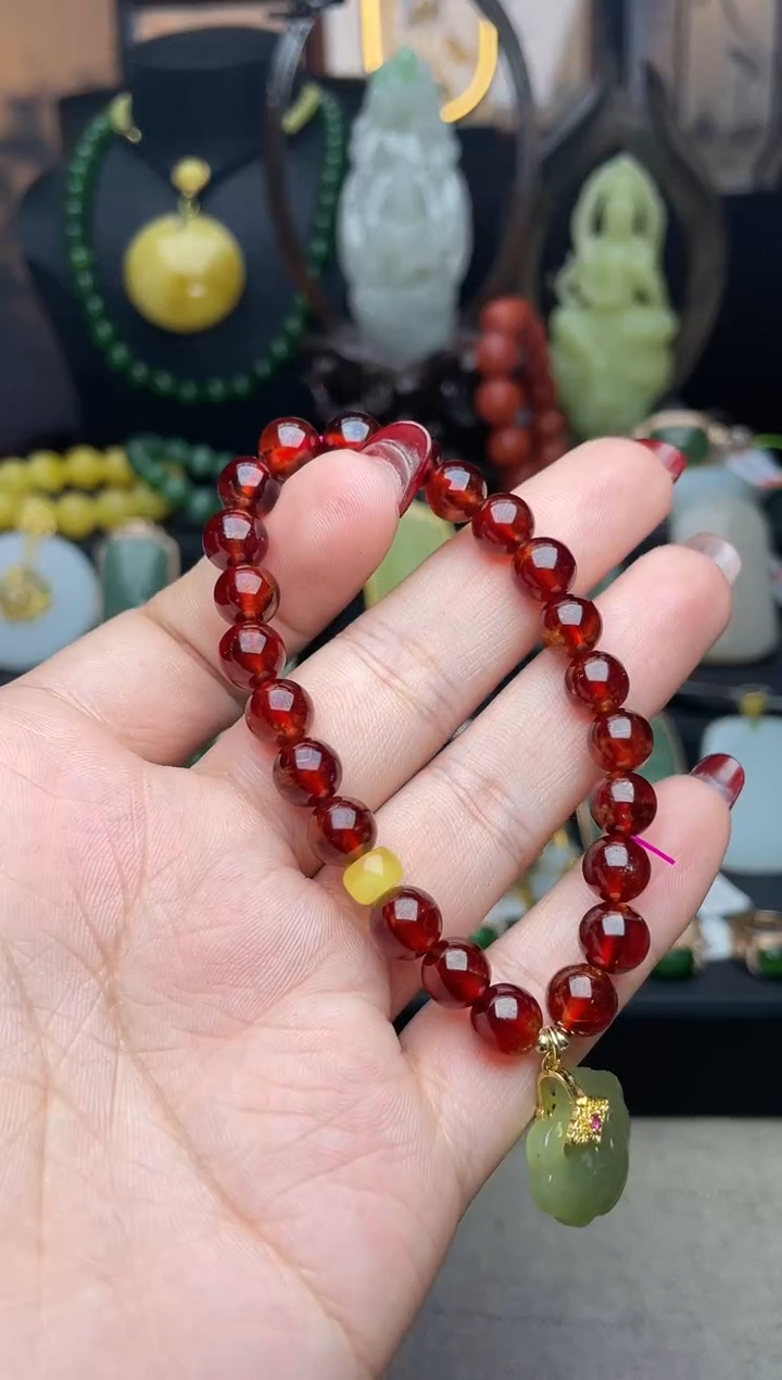 【闪购商品】石榴石手链未镶嵌手串b113
