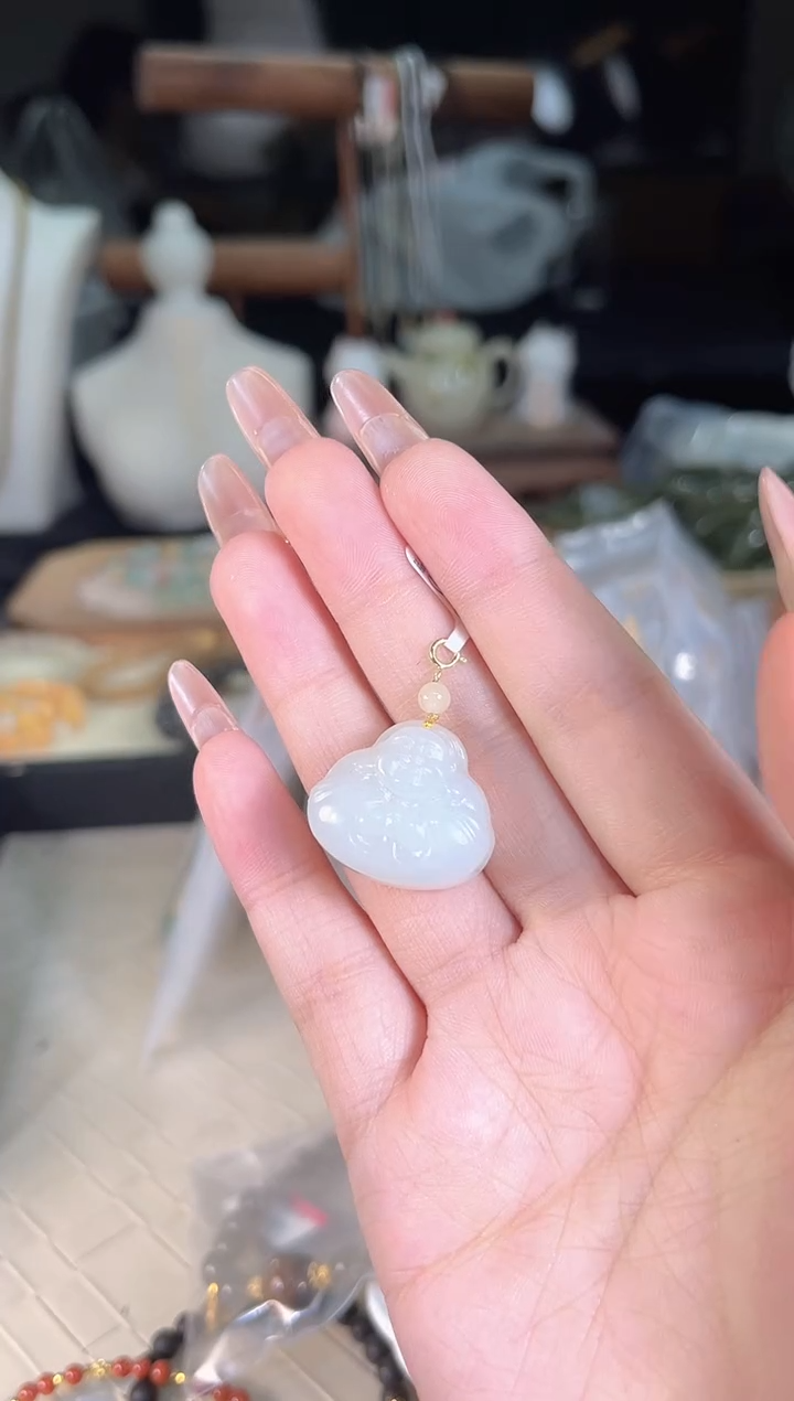 和田玉银S925镶嵌吊坠(不含链)多样性发货其一