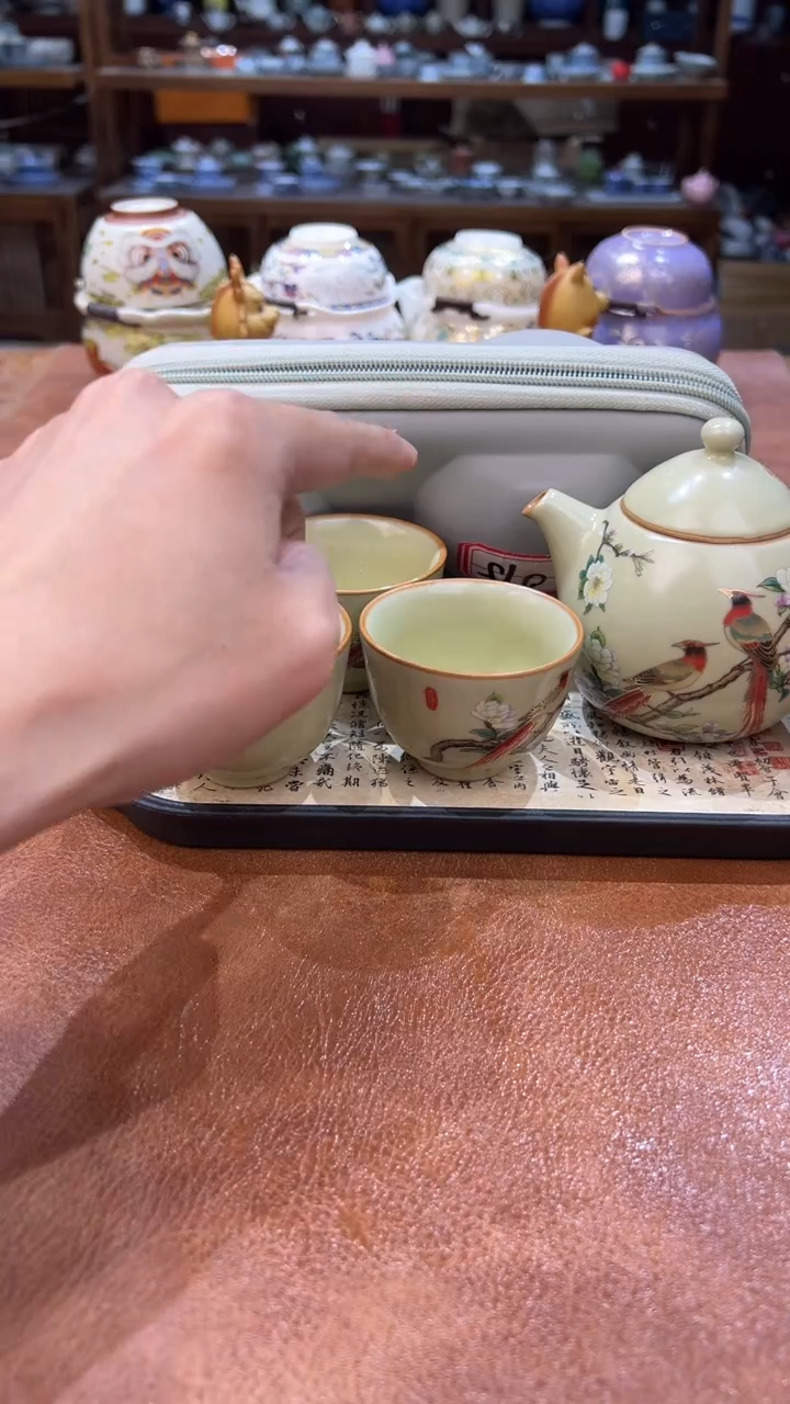 真的很便宜会开片的旅行茶具