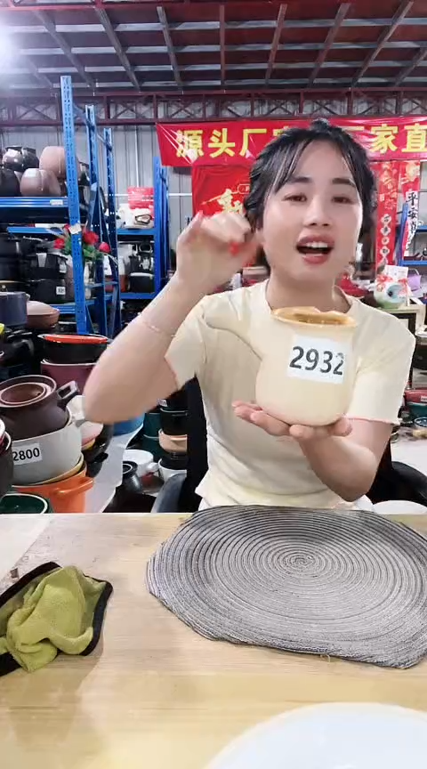 2932瑕疵粗陶手把壶不带盖