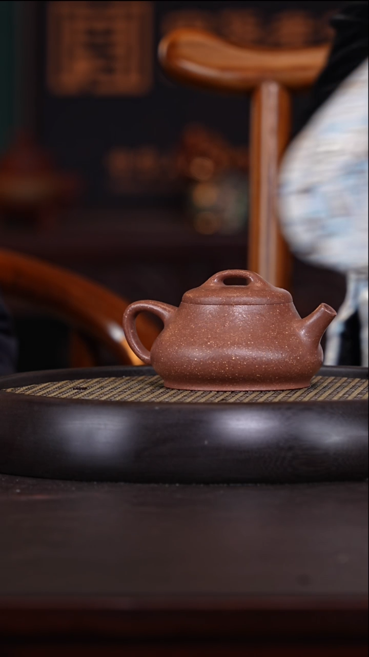 【闪购商品】紫砂茶壶万兆元9-25朱段石瓢壶180c