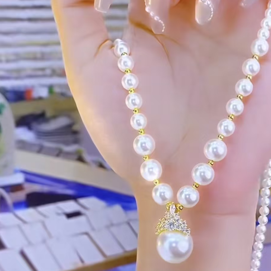 精品淡水珍珠项链【无礼盒】0009
