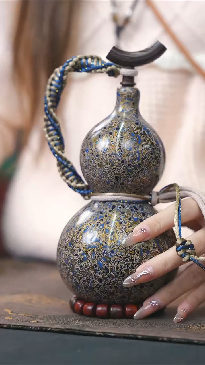 【闪购商品】WQ215漆艺酒葫芦不包手串及旋转底座